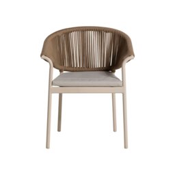 Sydney Garden Rope Back Dining Chair, White - Barker & Stonehouse - thumbnail 4