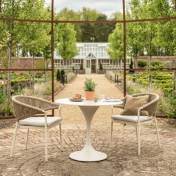 Sydney Garden Rope Back Dining Chair, White - Barker & Stonehouse - thumbnail 3