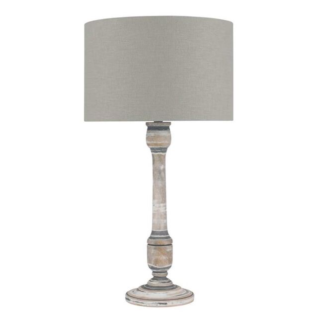Grey/White Wash Wood Table Lamp - Barker & Stonehouse - image 1
