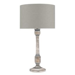 Grey/White Wash Wood Table Lamp - Barker & Stonehouse - thumbnail 3