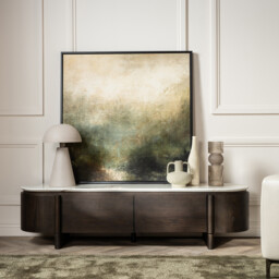 Nord Tv Unit-9Mm Ceramic Marble Effect, White - Barker & Stonehouse - thumbnail 2