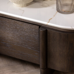 Nord Tv Unit-9Mm Ceramic Marble Effect, White - Barker & Stonehouse - thumbnail 4