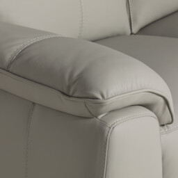 Fiore 2 Seater Sofa, Grey Leather - Barker & Stonehouse - thumbnail 4