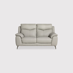 Fiore 2 Seater Sofa, Grey Leather - Barker & Stonehouse - thumbnail 1