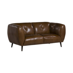 Chicago 2 Seater Sofa, Brown Leather - Barker & Stonehouse - thumbnail 2
