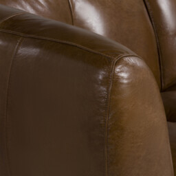 Chicago 2 Seater Sofa, Brown Leather - Barker & Stonehouse - thumbnail 4