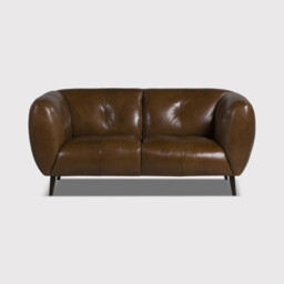 Chicago 2 Seater Sofa, Brown Leather - Barker & Stonehouse