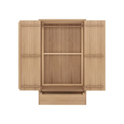 Hadrian 2 Doors 1 Drawer Wardrobe K/D, Neutral Oak - Barker & Stonehouse - thumbnail 6