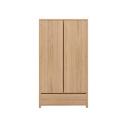 Hadrian 2 Doors 1 Drawer Wardrobe K/D, Neutral Oak - Barker & Stonehouse - thumbnail 3