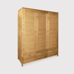Ercol Bosco 3 Door Wardrobe, Brown Oak - Barker & Stonehouse - thumbnail 4