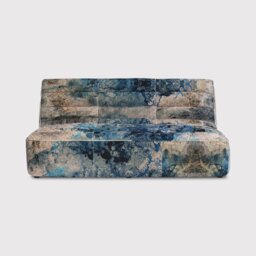 Timothy Oulton Shabby Sectional 3 Seater Modular Sofa, Blue Fabric - Barker & Stonehouse