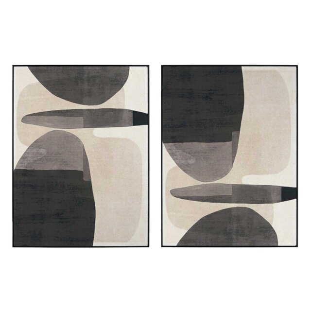 Set of 2 Abstract Oval Framed Prints Print Canvas - Barker & Stonehouse