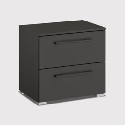 Kacey 2 Drawer Bedside Table, Grey Wood - Barker & Stonehouse - thumbnail 4