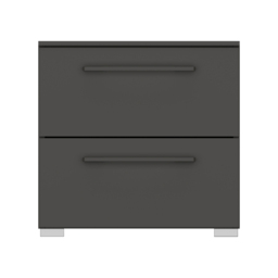 Kacey 2 Drawer Bedside Table, Grey Wood - Barker & Stonehouse - thumbnail 2