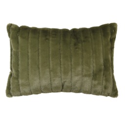 Olive Faux Fur Cushion, Square Fabric - Barker & Stonehouse - thumbnail 2