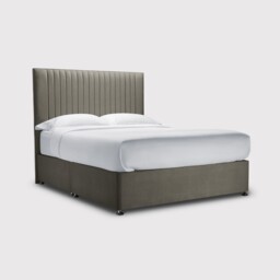 Simba Camden Non-Storage Super King Bed Frame, Grey Fabric - Barker & Stonehouse