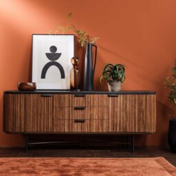 Old Java Trinidad Rectangular Tv Unit, Teak Wood - Barker & Stonehouse - thumbnail 2
