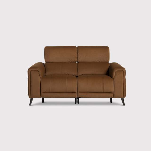 Kerren 2 Seater Power Recliner With Head Tilt Recliner Sofa, Orange Fabric - Barker & Stonehouse - image 1