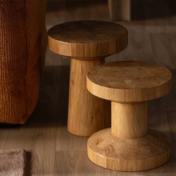 Carver Coffee Table 35x45cm, Round Wood - Barker & Stonehouse - thumbnail 2