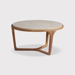 Terza Coffee Table, Round, Teak Wood - Barker & Stonehouse - thumbnail 1