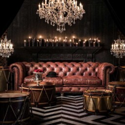 Timothy Oulton Westminster Feather Chesterfield Sofa 3 Seater, Red Leather - Barker & Stonehouse - thumbnail 2