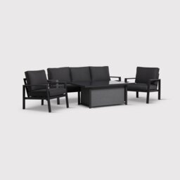 Santos Garden Sofa & Chair Lounge Set, Aluminium, Grey - Barker & Stonehouse - thumbnail 2