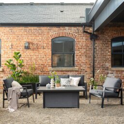 Santos Garden Sofa & Chair Lounge Set, Aluminium, Grey - Barker & Stonehouse - thumbnail 1