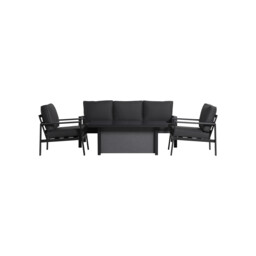 Santos Garden Sofa & Chair Lounge Set, Aluminium, Grey - Barker & Stonehouse - thumbnail 3
