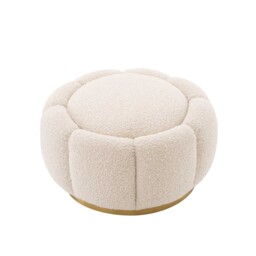 Eichholtz Ottoman Inger Boucl Cream, White Boucle - Barker & Stonehouse - thumbnail 3