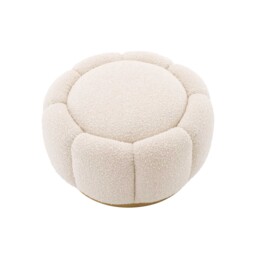 Eichholtz Ottoman Inger Boucl Cream, White Boucle - Barker & Stonehouse - thumbnail 4