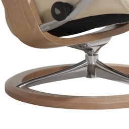 Stressless Consul Medium Recliner Chair & Stool, Neutral Leather - Barker & Stonehouse - thumbnail 5