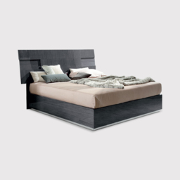 Borgia Superking Bed & Split Slats, Grey Gloss - Super King - Barker & Stonehouse