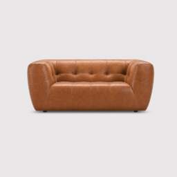 Atticus 2 Seater Sofa, Brown Leather - Barker & Stonehouse - thumbnail 1