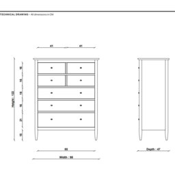 Ercol Teramo 7 Drawer Tall Wide Chest, Neutral Oak - Barker & Stonehouse - thumbnail 6