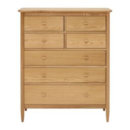 Ercol Teramo 7 Drawer Tall Wide Chest, Neutral Oak - Barker & Stonehouse - thumbnail 3