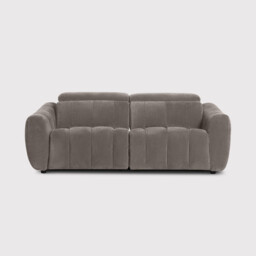 Montgomery 2.5 Power Seater & Headrest Recliner Sofa, Grey Fabric - Barker & Stonehouse