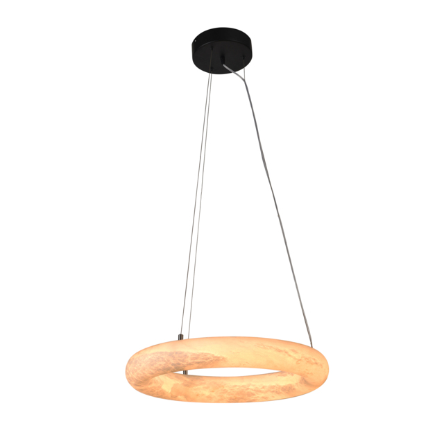Timothy Oulton Alabaster Ring Pendant 59Cm Light, Neutral - Barker & Stonehouse - image 1