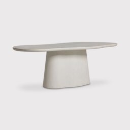 Capella Dining Table 220x110x77cm, Round, White Wood - Barker & Stonehouse - thumbnail 1