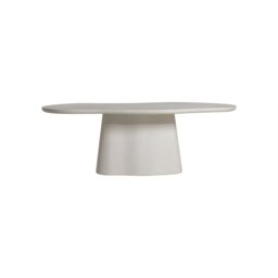 Capella Dining Table 220x110x77cm, Round, White Wood - Barker & Stonehouse - thumbnail 2