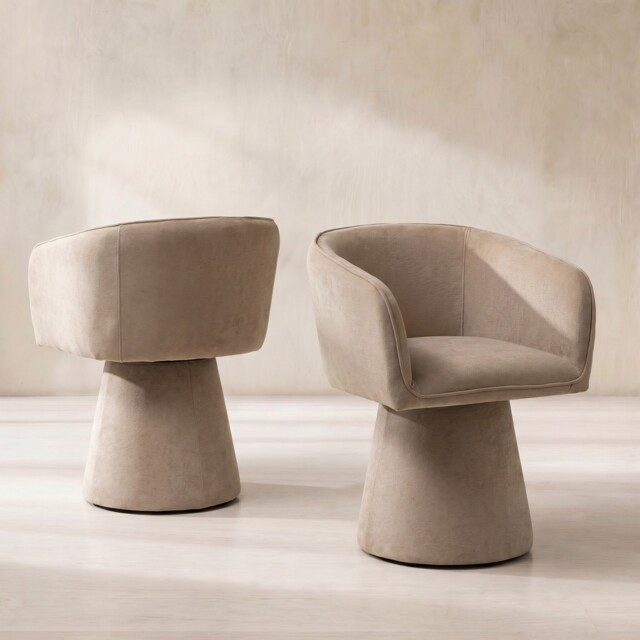 Fate Dining Chair, Neutral Fabric - Barker & Stonehouse - image 1