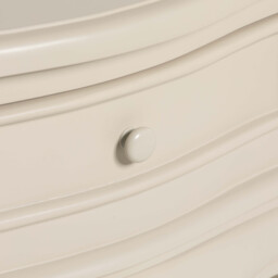 Calista 1 Drawer Curved Leg Bedside Table, White Wood - Barker & Stonehouse - thumbnail 5