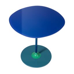 Kartell Thierry Side Table 45x45x45 Blue, Round Glass - Barker & Stonehouse - thumbnail 4