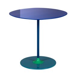 Kartell Thierry Side Table 45x45x45 Blue, Round Glass - Barker & Stonehouse - thumbnail 3