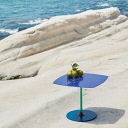 Kartell Thierry Side Table 45x45x45 Blue, Round Glass - Barker & Stonehouse - thumbnail 6