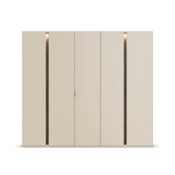 Arvada 5 Door Hinged Wardrobe With Lighting, Neutral Wood - Barker & Stonehouse - thumbnail 3