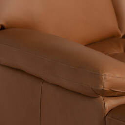Olson Left Hand Facing Chaise Corner Sofa, Brown Leather - Barker & Stonehouse - thumbnail 5