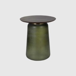 Bardi Coffee Table 45.7X45.7X44.5 Cm, Round, Green Glass - Barker & Stonehouse