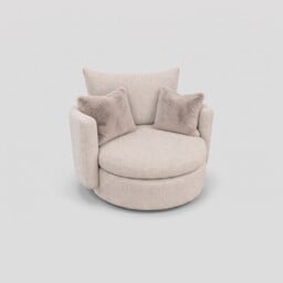 Hidcote Swivel Accent Armchair, Neutral Fabric - Barker & Stonehouse
