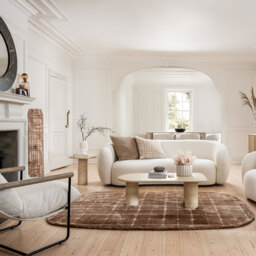Marble Effect Mirror, Round, Black Wood - Barker & Stonehouse - thumbnail 2