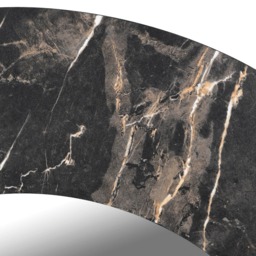 Marble Effect Mirror, Round, Black Wood - Barker & Stonehouse - thumbnail 3